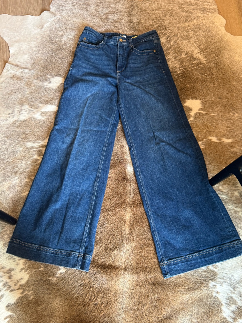 Anthropologie Maeve Dark Blue Wide-Leg Jeans. Size 27
